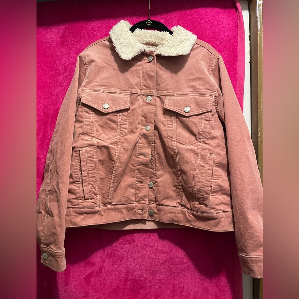 NWOT -Loft - Sherpa Lined Corduroy Trucker Jacket